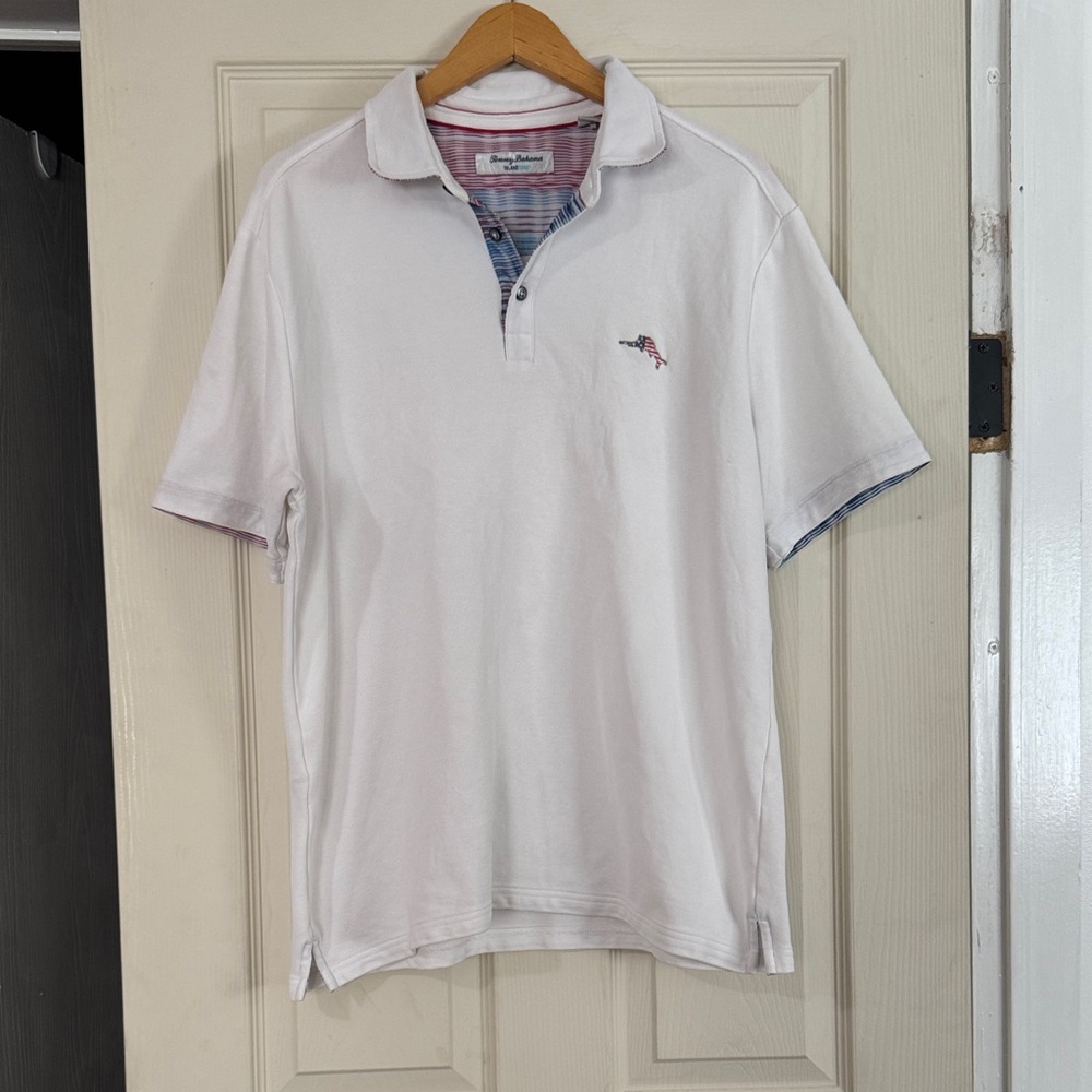 Tommy Bahama White Polo Shirt with Subtle Logo